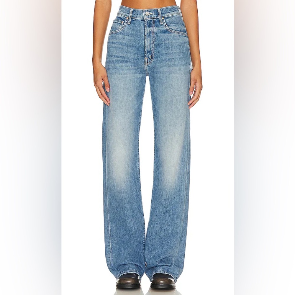 MOTHER The Lasso Heel High Waist Wide Leg Jeans - How to Talk A Tiger 27